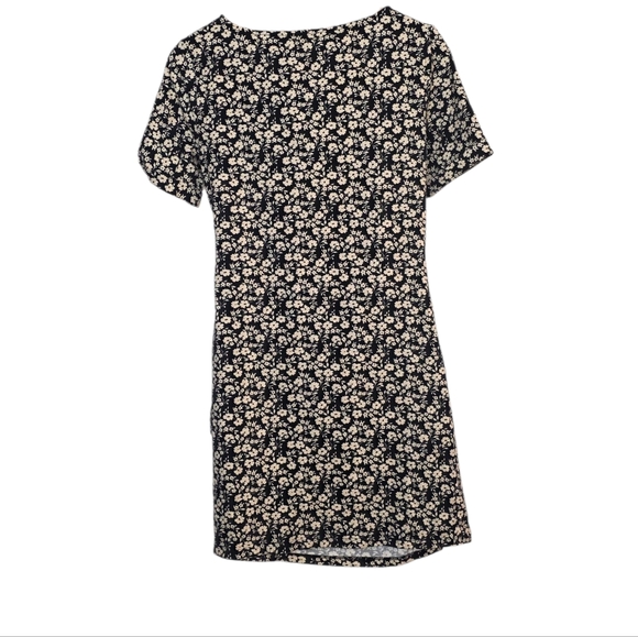 Sezane Pippa Dress Short Mini Madison Print Black Floral Size Medium New - Picture 3 of 8